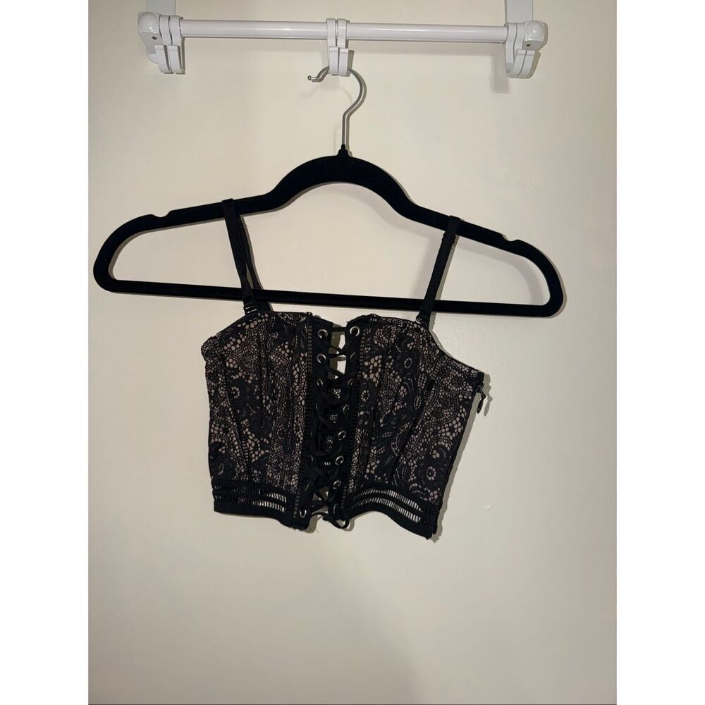XS Victoria’s Secret lace corset bra / top black